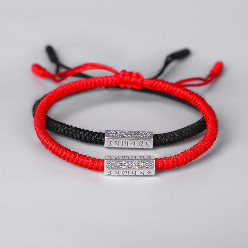Wear FengShui Om Mani Padme Hum Luck Protection Red String Bracelet
