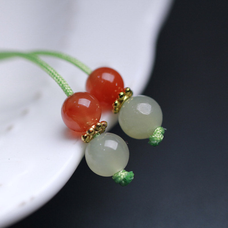Wear FengShui 925 Sterling Silver Jade Luck Flower Butterfly Bracelet