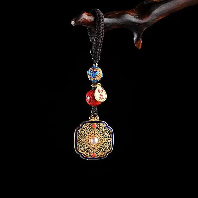 Wear FengShui Fu Character Blessing Ruyi Charm Key Chain