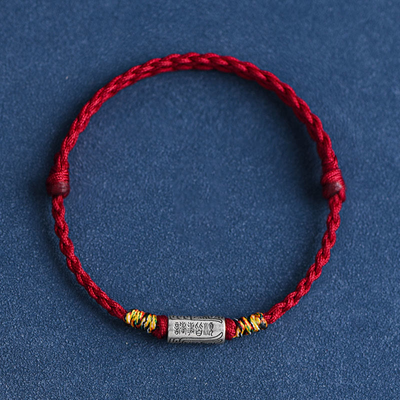 Wear FengShui Handcrafted 925 Sterling Silver Everything Goes Well Design Protection Strength Bracelet Anklet