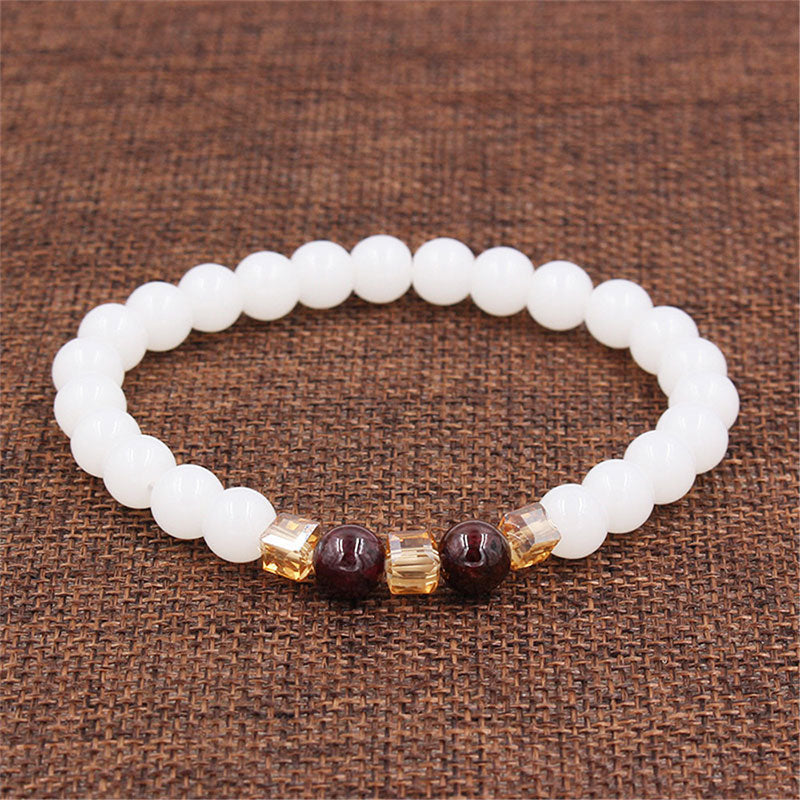 Wear FengShui Natural White Jade Protection Bracelet