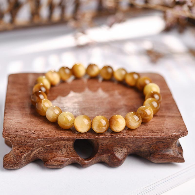 Wear FengShui  Anxiety Stress Healing Crystal Tiger Eye Bead Bracelet