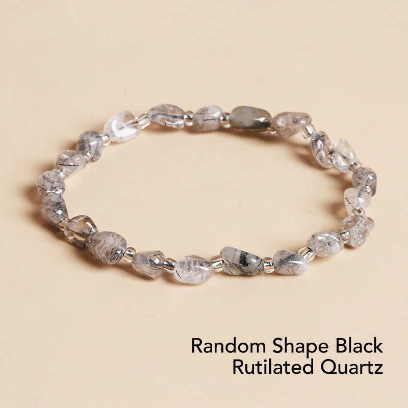 Wear FengShui Natural Irregular Shape Stone Crystal Meditation Balance Bracelet