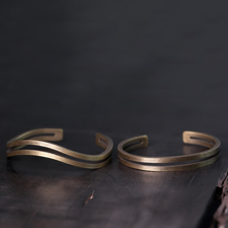 Wear FengShui Rustic Copper Luck Viking Cuff Bracelet