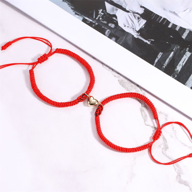 Wear FengShui 2Pcs Tibetan Luck Chinese Knot Protection String Bracelet