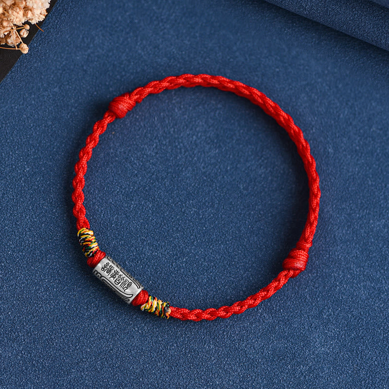 Wear FengShui Handcrafted 925 Sterling Silver Everything Goes Well Design Protection Strength Bracelet Anklet