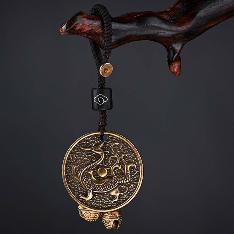 Wear FengShui Four Symbols Azure Dragon White Tiger Vermilion Bird Black Tortoise Key Chain