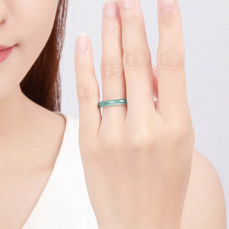 Wear FengShui Natural Jade Prosperity Protection Ring
