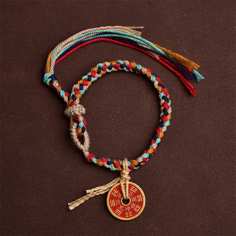 Wear FengShui Handmade Bagua Harmony Multicolored Rope Bracelet