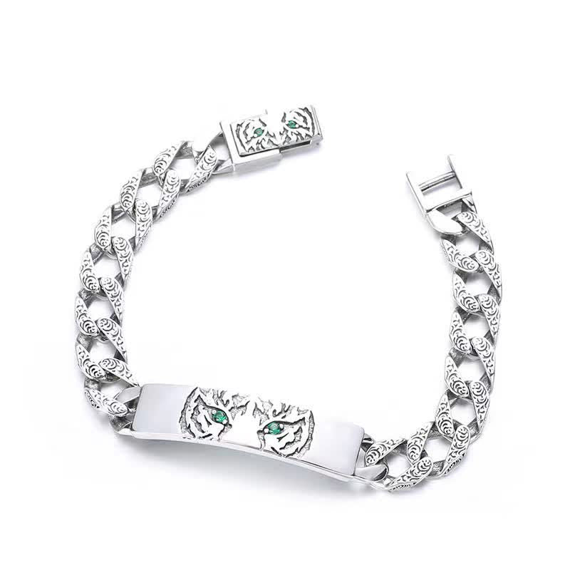 Wear FengShui Tiger Copper Luck Cuff Chain Bracelet