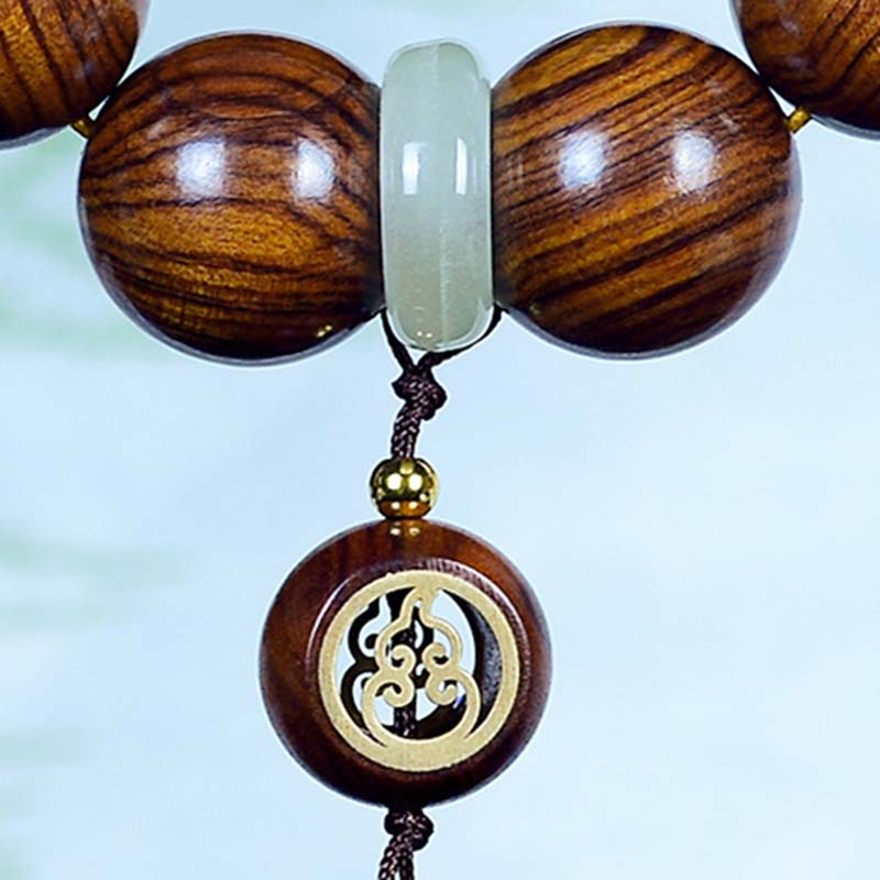 Wear FengShui Rosewood Warmth Calm Gourd Charm Bracelet