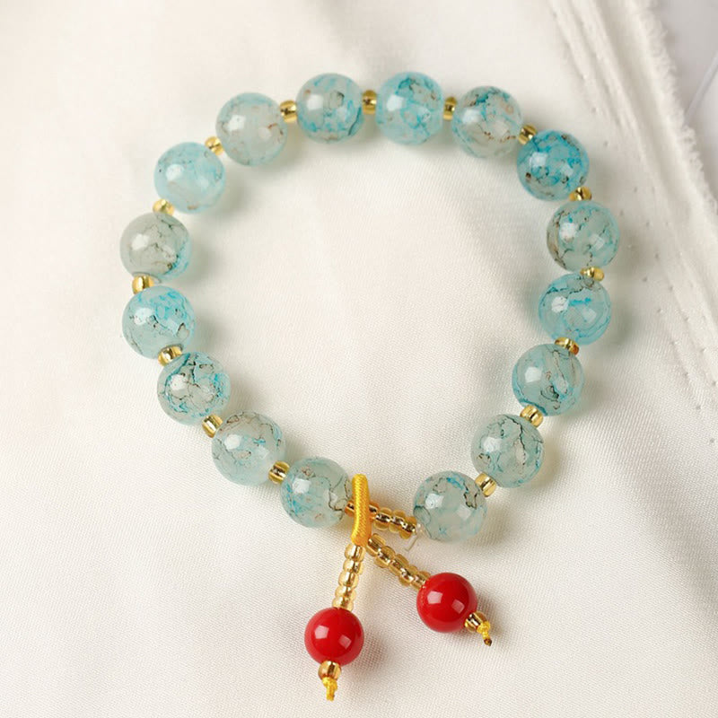 Wear FengShui Liuli Glass Bead Blessing Harmony Bracelet