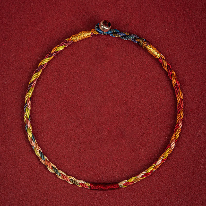Wear FengShui Handmade Five Color Thread Luck Couple Child Adult Bracelet
