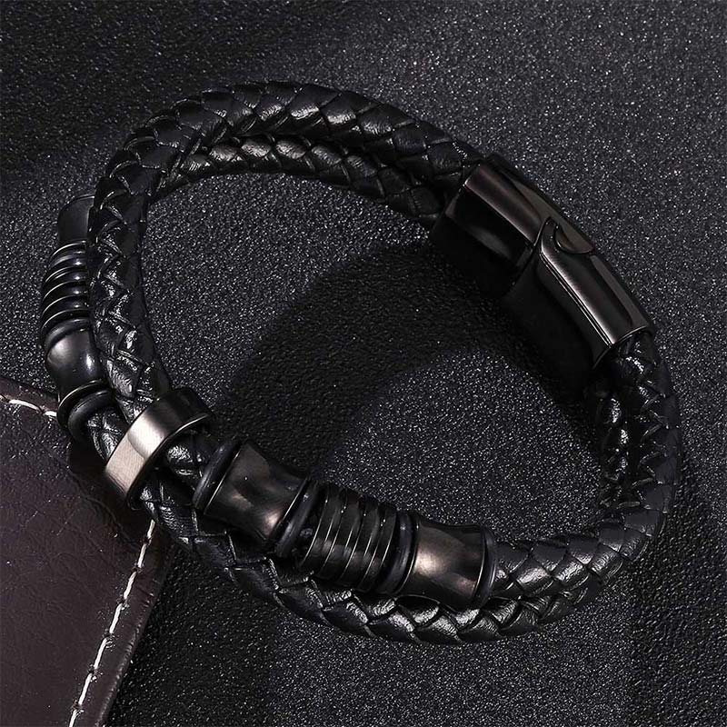 Wear FengShui Layered Leather Weave Fortune Bracelet