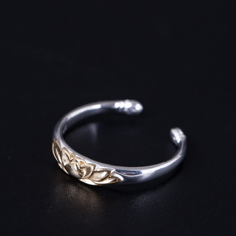 Wear FengShui 925 Sterling Silver Lotus Flower New Beginning Ring