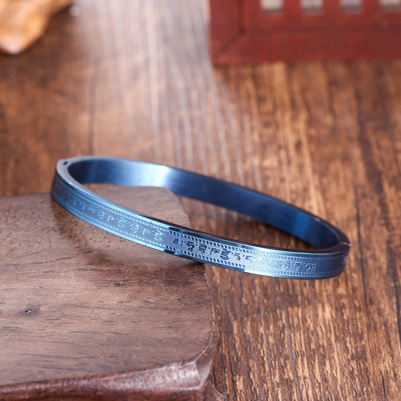 Wear FengShui Titanium Steel Blessing Bracelet Bangle
