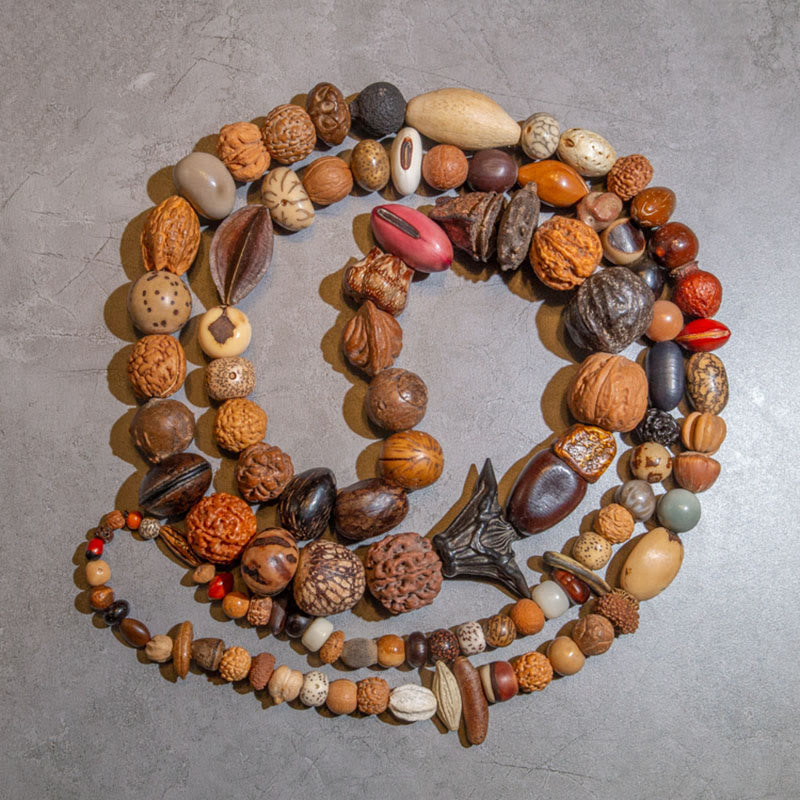 Wear FengShui 108 Mala Beads Bodhi Seed Luck Wealth Bracelet Wrist Mala