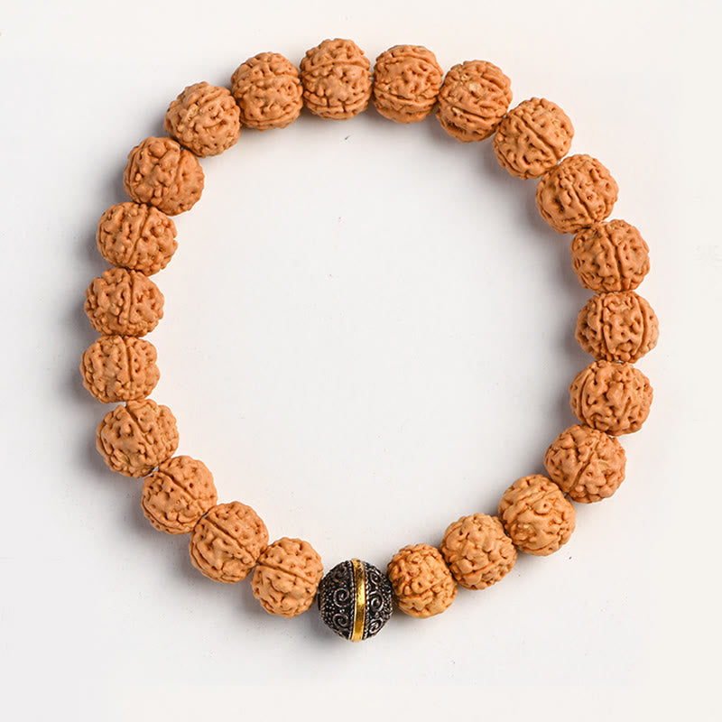 Wear FengShui Tibet Rudraksha Bodhi Seed Wealth Auspiciousness Bracelet