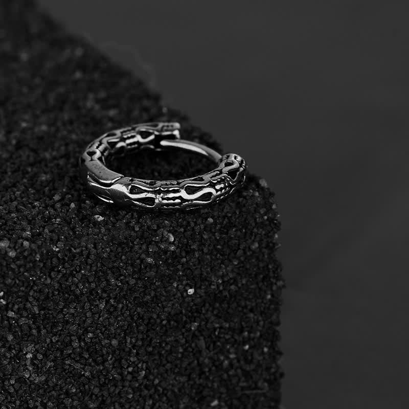 Wear FengShui Retro Pattern Titanium Steel Balance Earrings