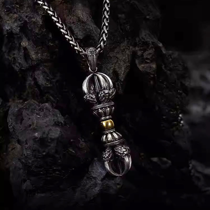Wear FengShui Tibetan Dorje Vajra Design Wealth Necklace Pendant