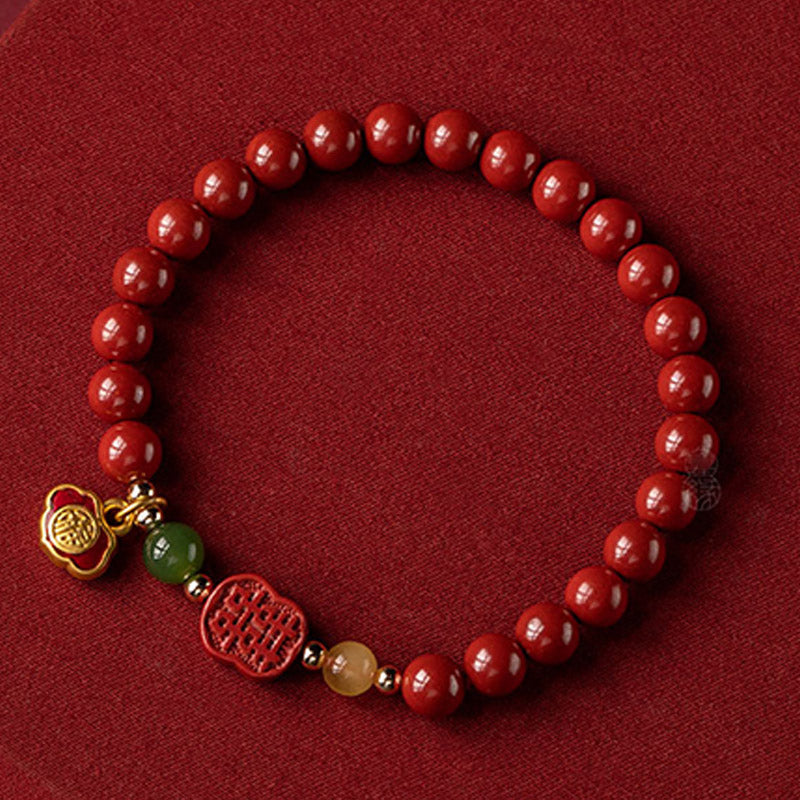 Wear FengShui Cinnabar Happiness Calm Bracelet