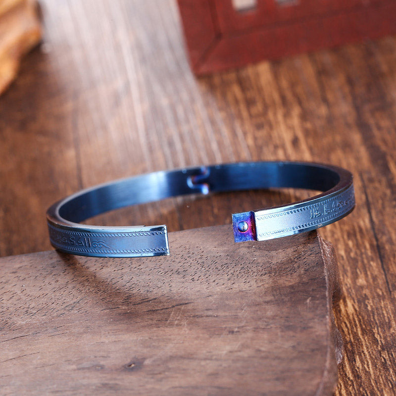 Wear FengShui Titanium Steel Blessing Bracelet Bangle