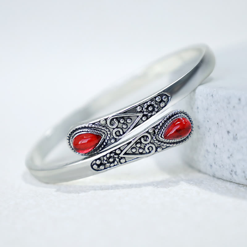 Wear FengShui Zircon Water Drop Pattern Healing Cuff Bracelet Bangle