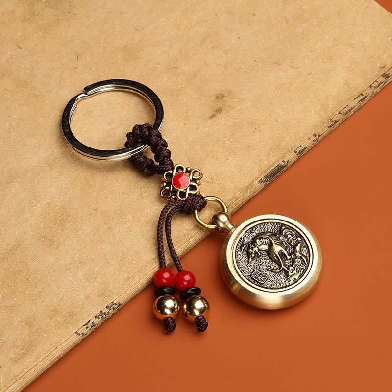 Wear FengShui 12 Chinese Zodiac Blessing Wealth Fortune Keychain