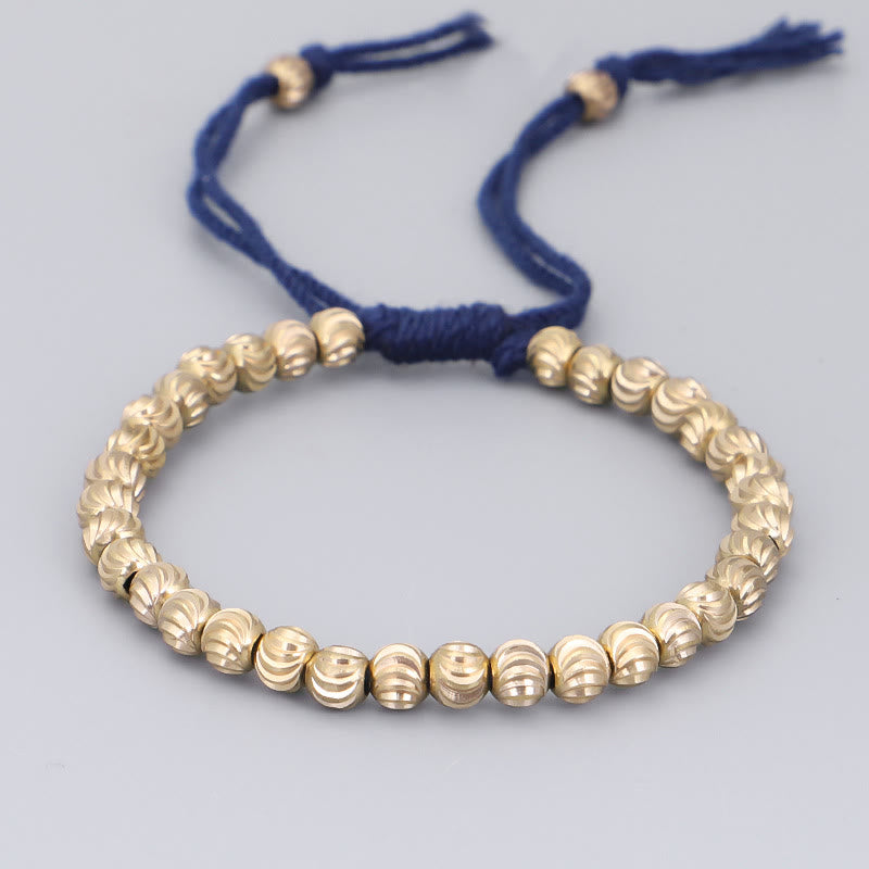 Wear FengShui Tibetan Handmade Copper Bead Luck String Bracelet