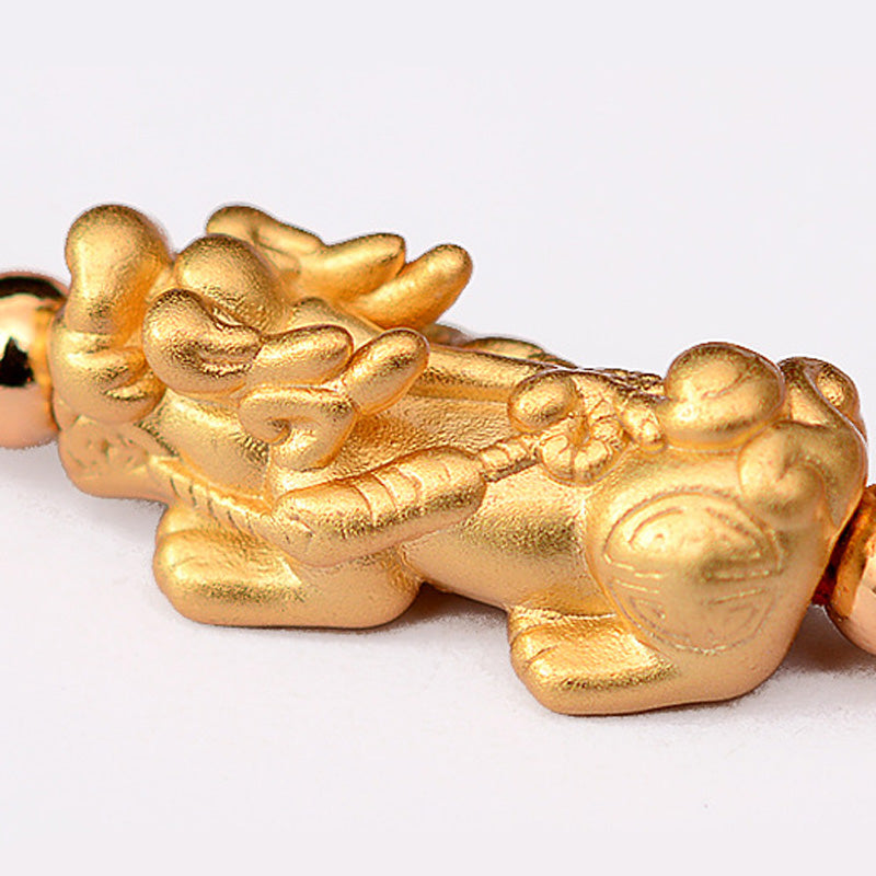 Wear FengShui 24K Gold-Plated PiXiu Luck Red String Bracelet