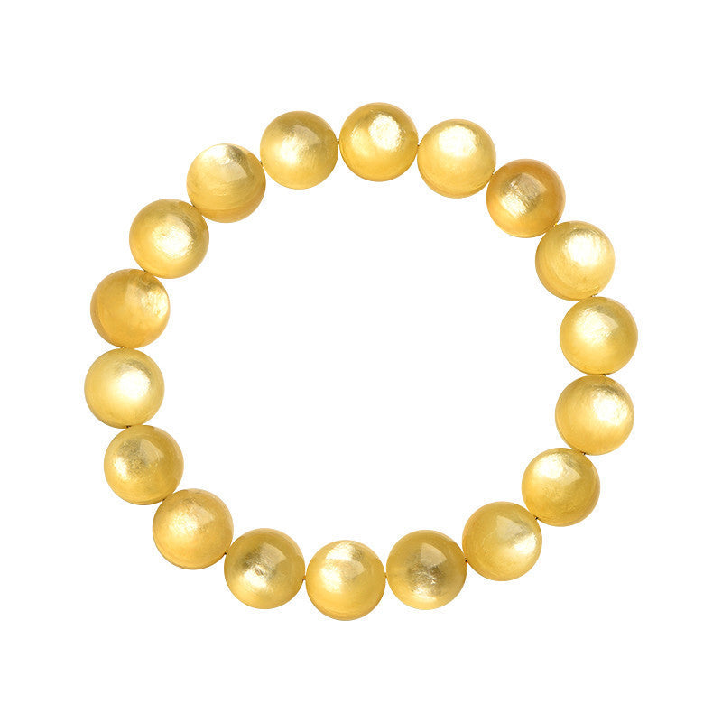Wear FengShui Natural Golden Lepidolite Protection Prosperity Bracelet