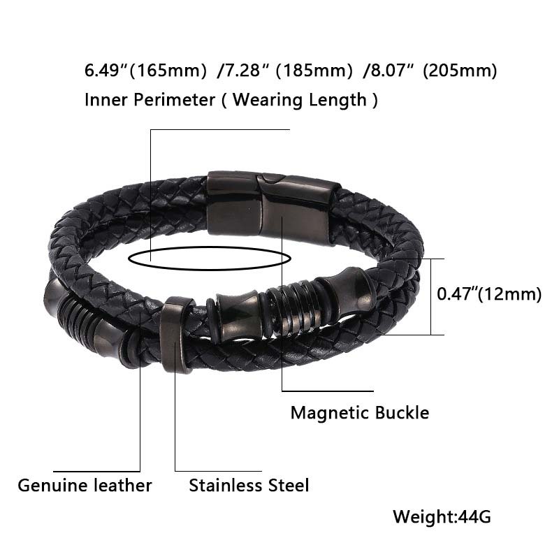 Wear FengShui Layered Leather Weave Fortune Bracelet