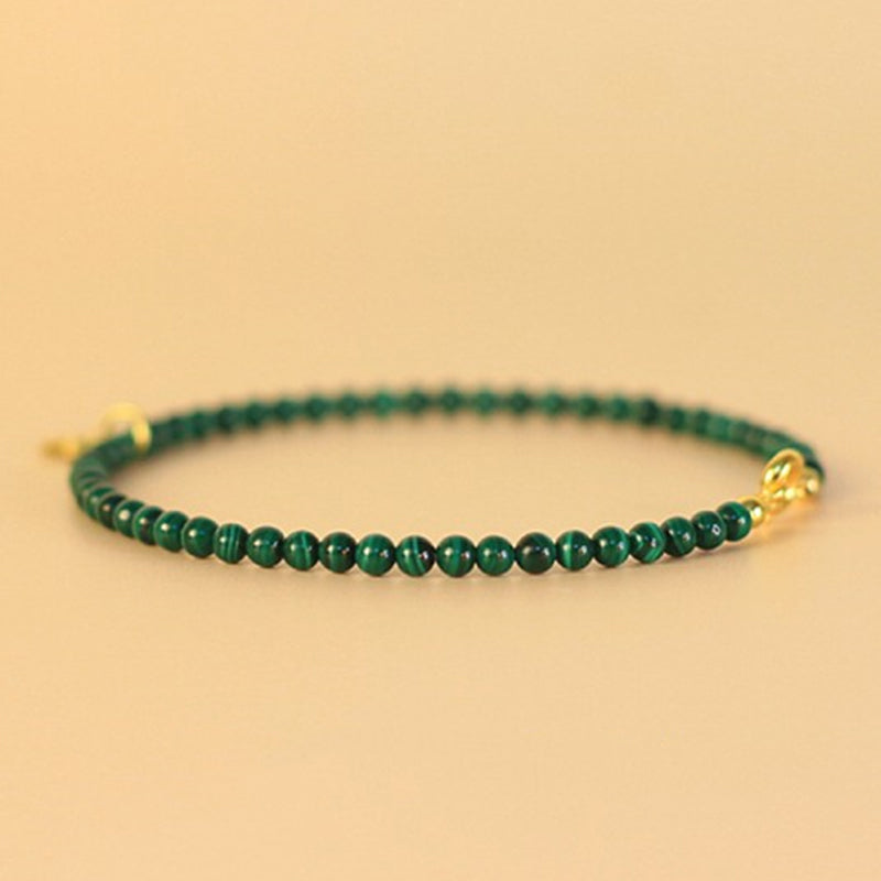 Wear FengShui Natural Malachite Elephant Anti-Anxiety Charm Bracelet