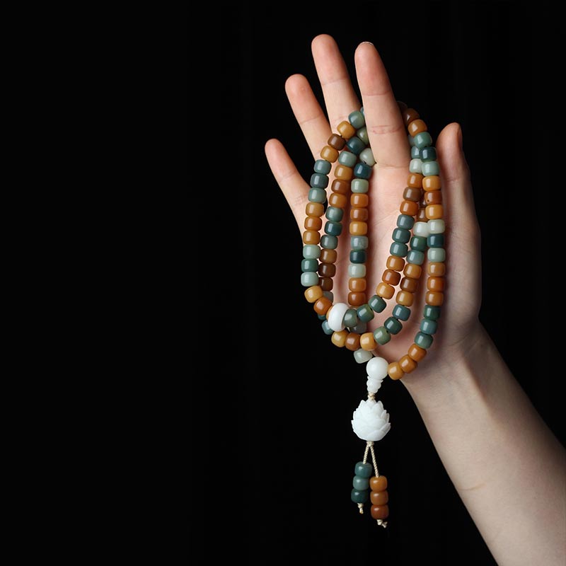 Wear FengShui Bodhi Lotus Mala Harmony Necklace Bracelet