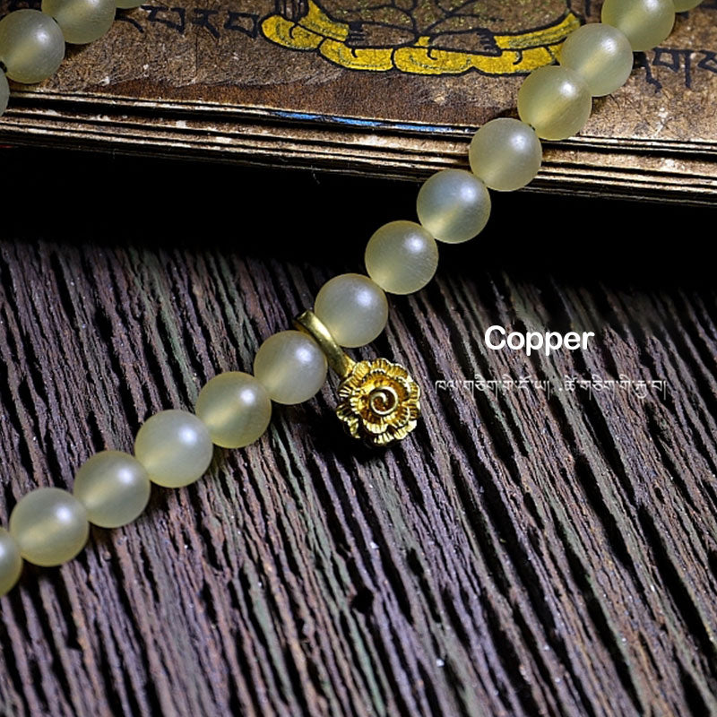 Wear FengShui 108 Mala Beads Tibet Sheep Horn Amber Luck Bracelet