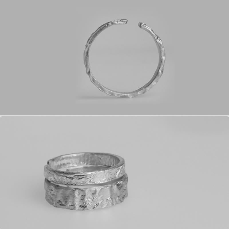 Wear FengShui 925 Sterling Silver Simple Design Blessing Couple Ring