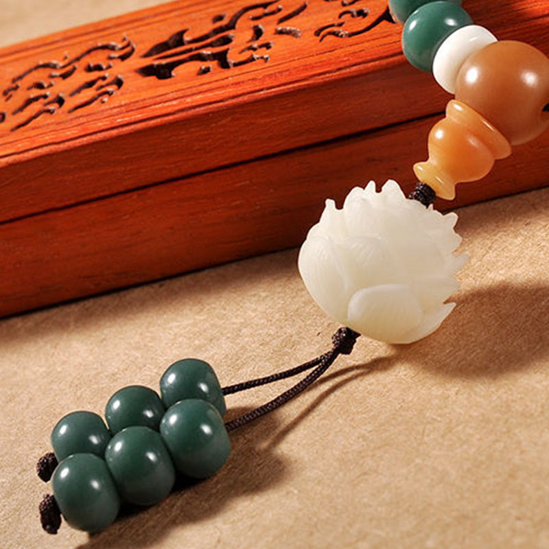 Wear FengShui Lotus Cyan Bodhi Seed Success Bracelet