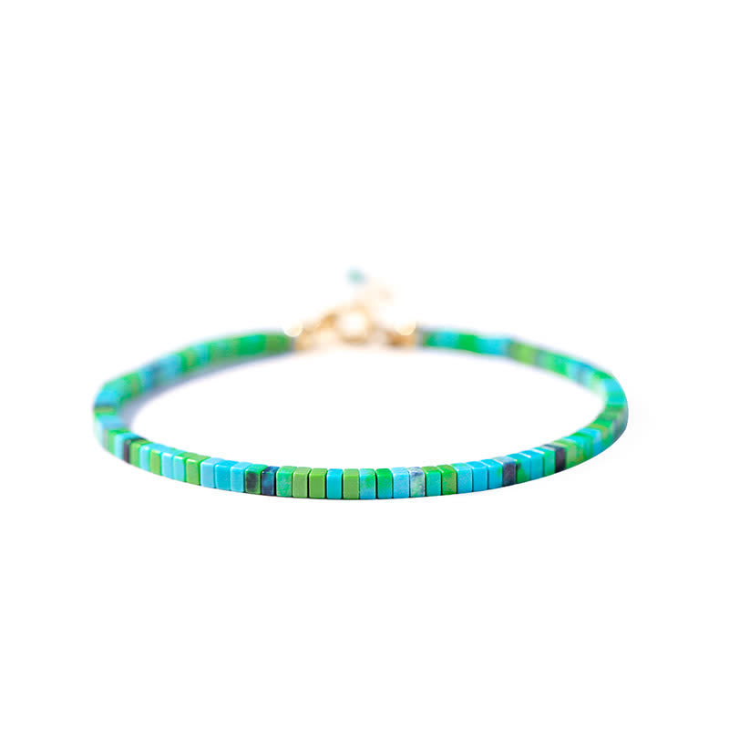 Wear FengShui Turquoise Beaded Friendship Strength Chain Bracelet