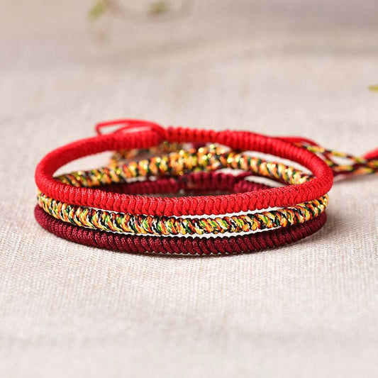 Wear FengShui Tibetan Lucky 3 Combination Sets Red String Bracelet
