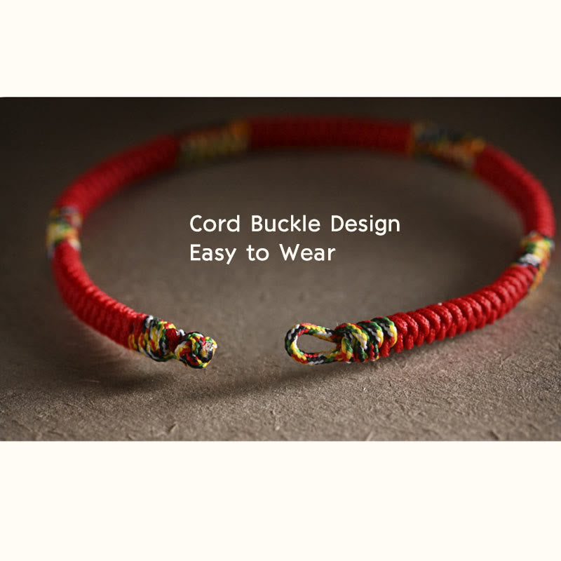 Wear FengShui Five Colors King Kong Knot String Protection Luck Bracelet
