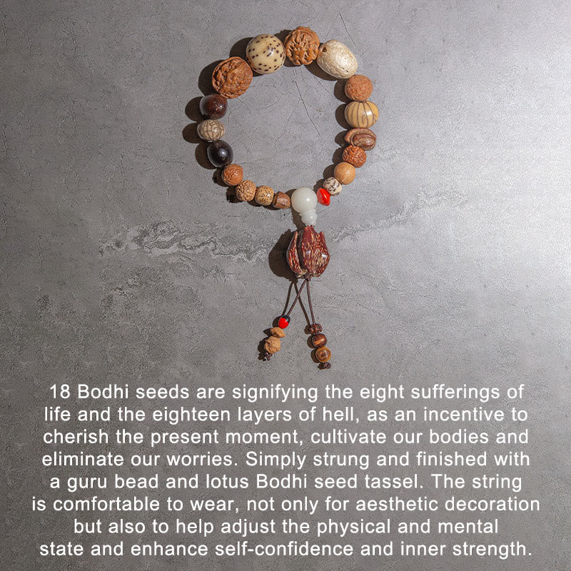 Wear FengShui 108 Mala Beads Bodhi Seed Luck Wealth Bracelet Wrist Mala