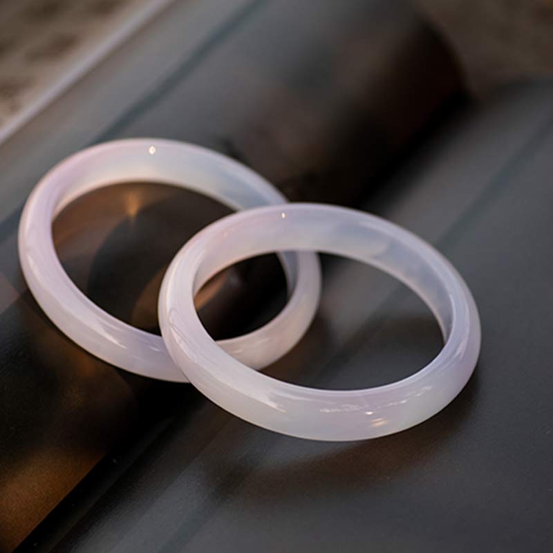 Wear FengShui Natural Chalcedony Harmony Positive Bracelet Bangle