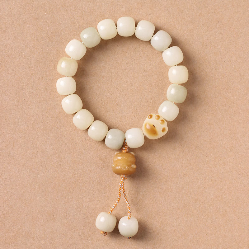 Wear FengShui Lucky Cat Bodhi Seed Cat Paw Peace Bracelet