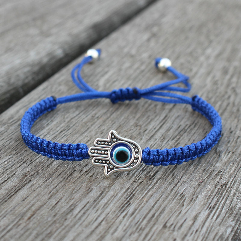 Wear FengShui Handmade Hamsa Symbol Protection Luck String Bracelet