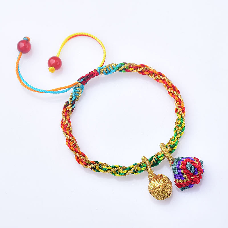 Wear FengShui Colorful Rope Luck Handcrafted Zongzi Charm Bracelet