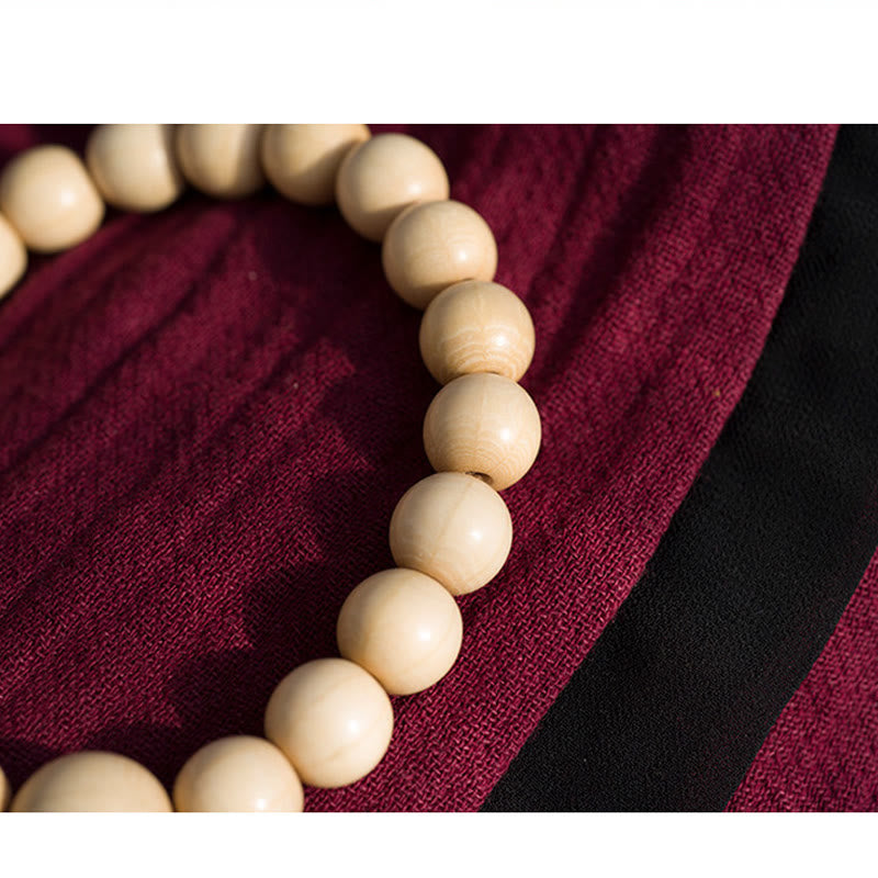 Wear FengShui Natural Abelia Biflora Wood Blessing Wrist Mala