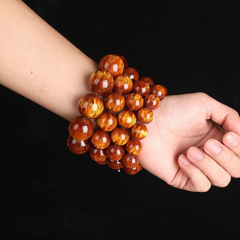 Wear FengShui Golden Sea Willow Success Positive Bracelet Mala