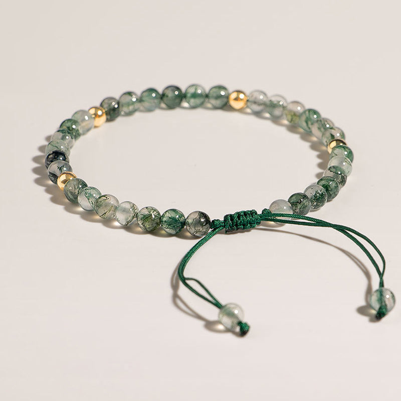 Wear FengShui Moss Agate Lucky Balance Bracelet