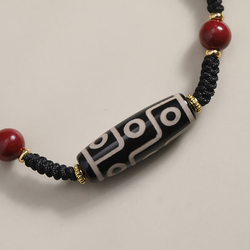 Wear FengShui Handcrafted Tibetan Nine-eye Dzi Bead Protection Bracelet