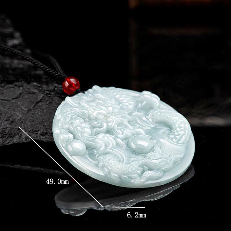 ❗❗❗A Flash Sale- Wear FengShui Chinese Zodiac Dragon Jade Success Amulet String Necklace